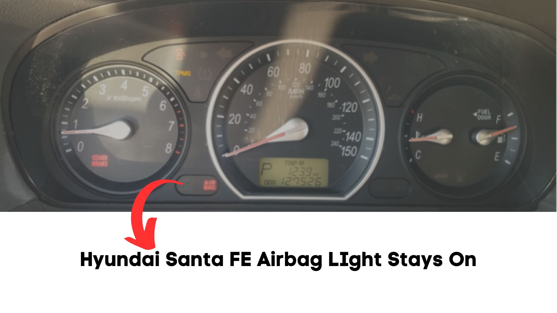 2003, 2004, 2005, 2007, 2017 hyundai santa fe airbag light stays on